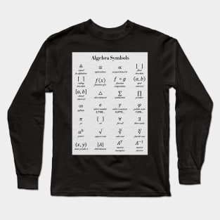 Algebra Symbols Long Sleeve T-Shirt